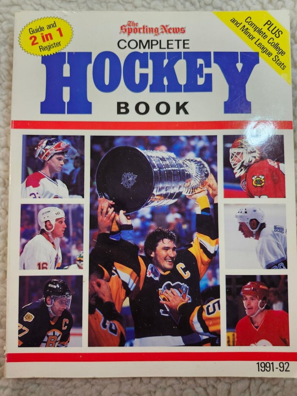 The Sporting News Complete Hockey Book 1991-92 Paperback Guide Register Stats